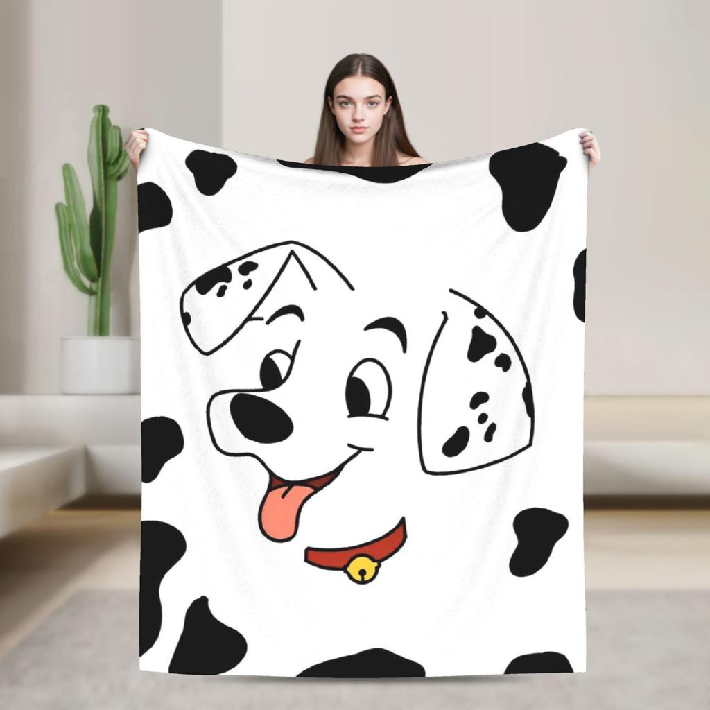 101 Dalmatians Cute DOG Pattern Blanket Anime Wool Vintage Warm Throw Blankets for Home Restaurant  Winter