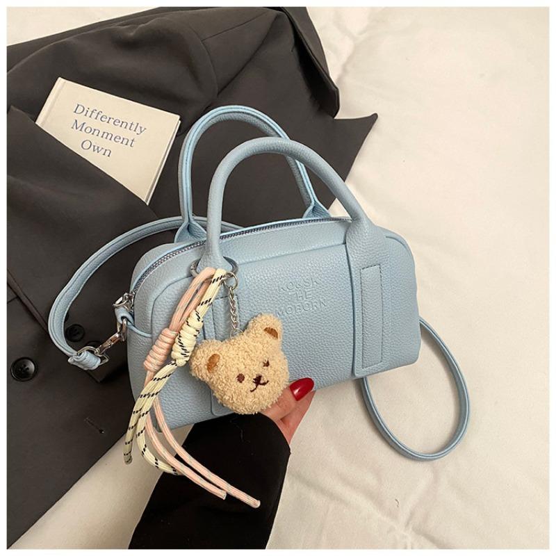 Hand Carrying Bowling Bag Women's Winter New Retro Casual Fashion Single Shoulder Texture Crossbody Pillow Bag