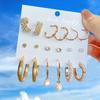 iF ME Fashion Pearl Earring Set Women Luxury Butterfly Love Heart Gold Stud Earrings Resin Hoop Earrings Jewelry Accessories