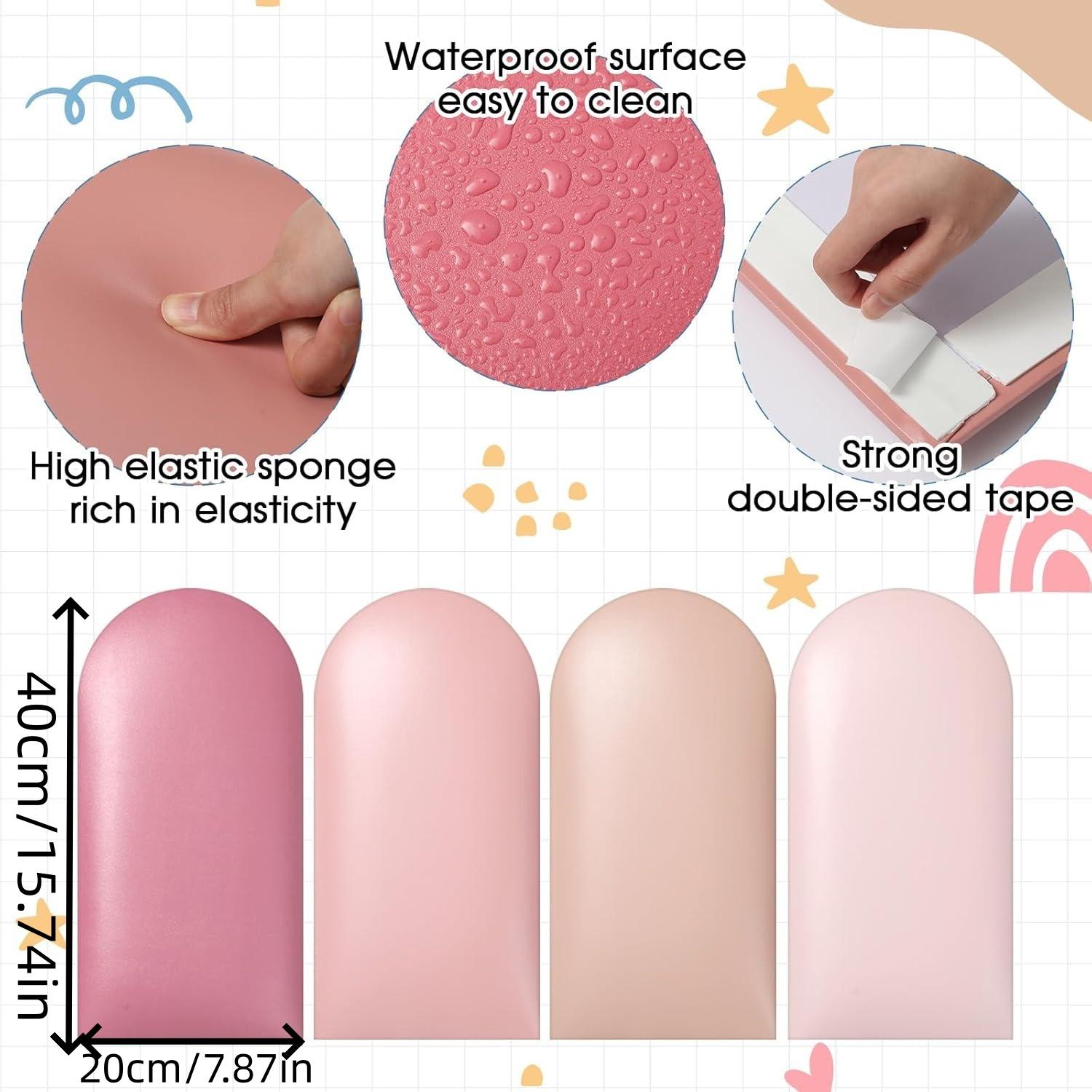 1PC 20x40cm Arc Headboard Bedroom Furniture Lit Room Decor Bed Head Nursery Anti-collision Wall Panels colore grigio