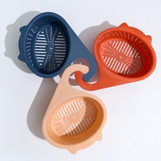 Drain Basket Multifunctional Anti-clogging Fine Mesh Hole Cartoon Cat Fruits Vegetables Draining And Storing Basket Kitchen Tools