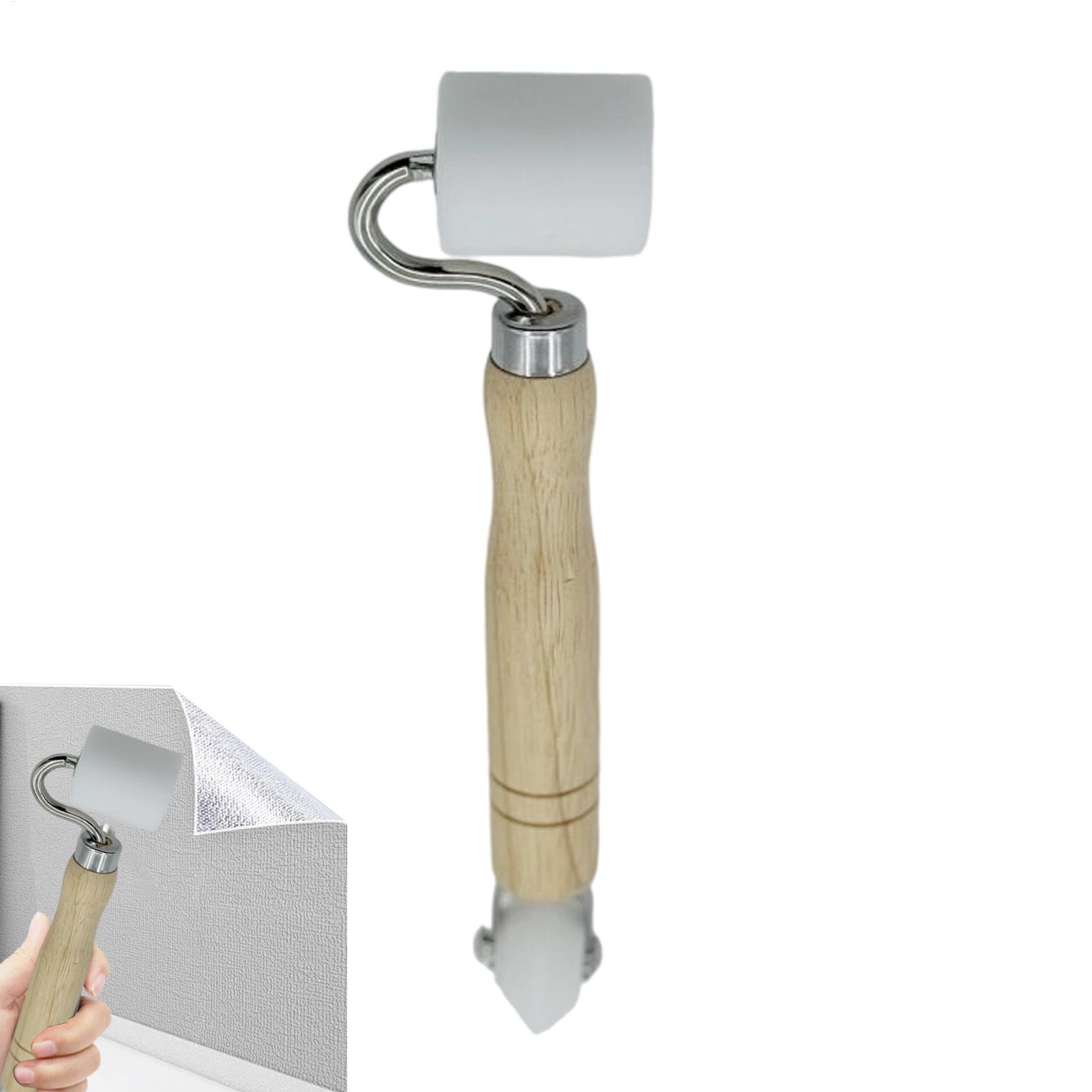 Wallpaper Roller Double Head Paper Smoother Wheel Seam Roller for Wallpaper for Printmaking Crafting Printing Gluing Stamping