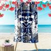 Geelong Cats Print Beach Towel, Large Soft Quick Dry Towel for Beach Camping Swimming