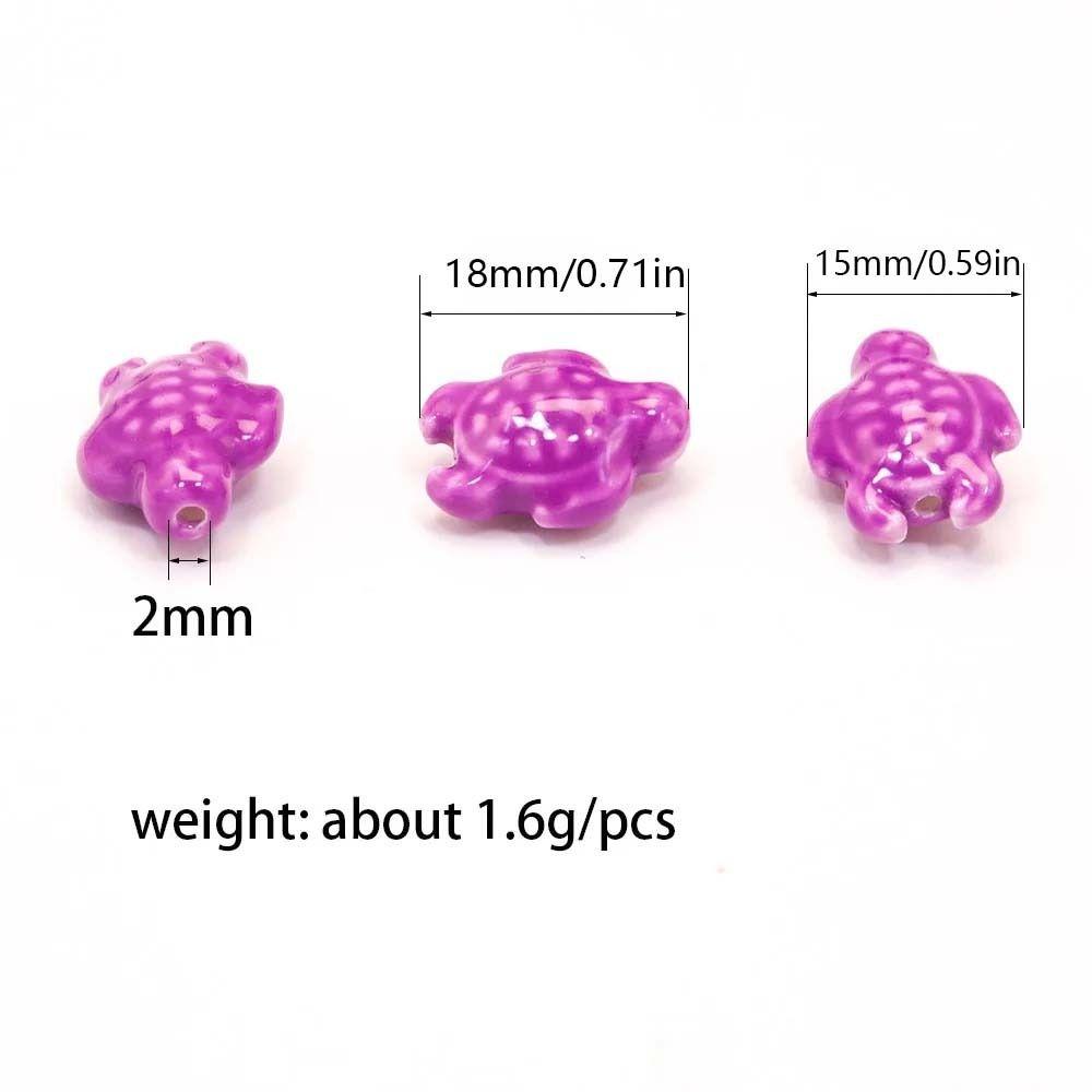 10pcs Handmade Craft Sea Turtle Bead Ceramic Jewelry Making Material  Women