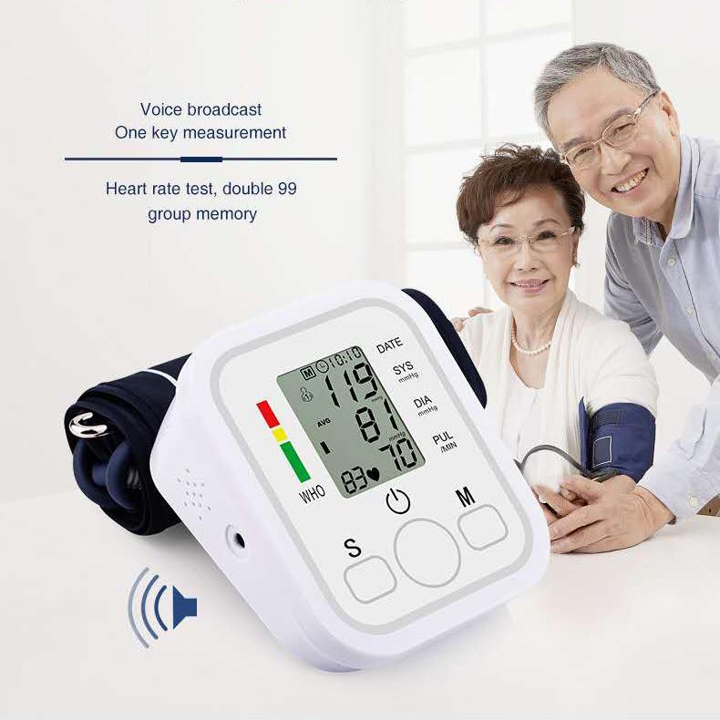 Portable Sphygmomanometer LCD Screen Digital Wrist Blood Pressure Monitor Heart Rate Pulse Meter Measure Household Use