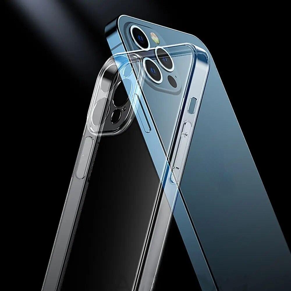 Průhledné pouzdro na telefon pro iPhone 15 Pro Max Case Silikonový měkký zadní kryt pro iPhone 14 13 12 11 Pro 7 6 8 Plus SE XR XS Mini pouzdra