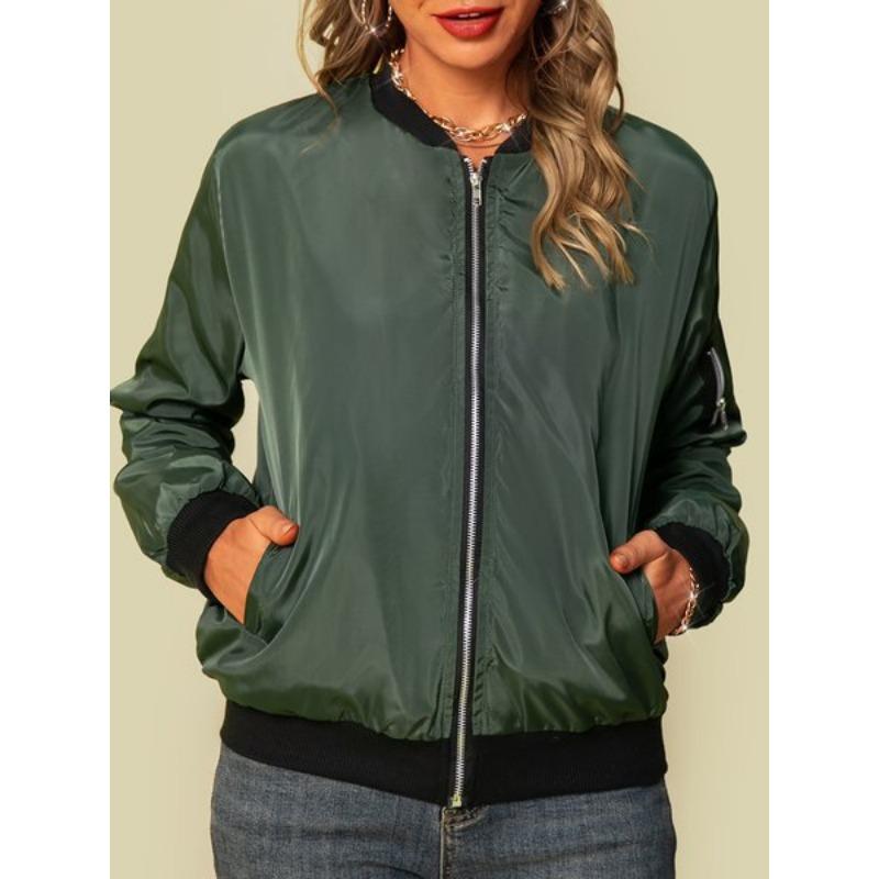 Fashion Long Sleeve Loose Women Casual Jackets Autumn Solid Color Zipper Outer Cardigans Plus Size Elegant Simple Coats Office Basic Shirts Clothing