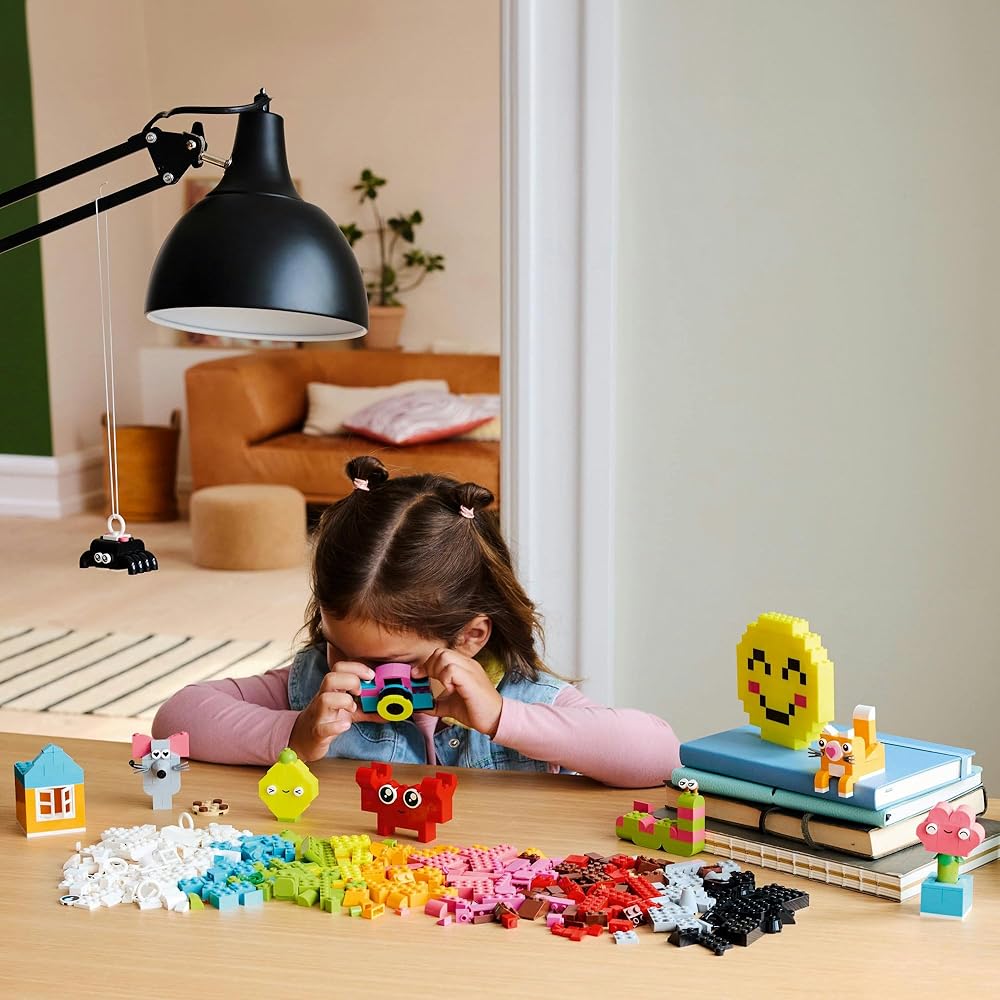 LEGO Classic Happy Box Idea Parts Building Blocks Educational Toy for Kids Ages 5-8