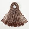 Spring and summer new light and breathable Bali yarn floral print shawl literary small fresh and elegant women's scarf