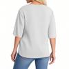 Fashion Ladies Casual V-neck Short Sleeve Regular Pullover Women's Tops T-shirt
