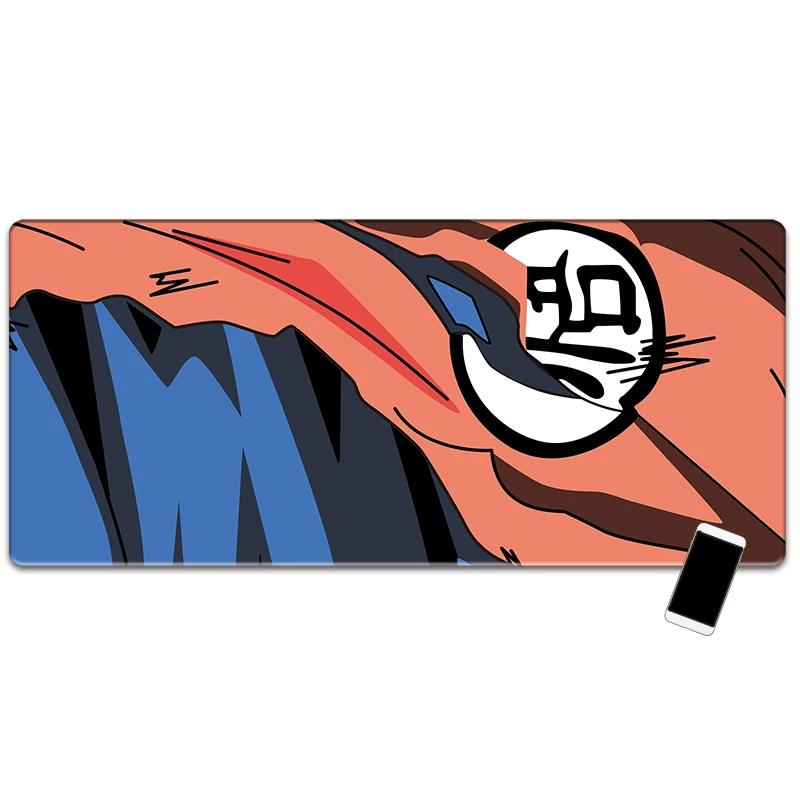 Boys Super Popular Dragon Ball Series Son Goku Printed Leather Mouse Pad yawed Edge Lock Computer Desk Keyboard Pad Children Learn To Write Desk Pad
