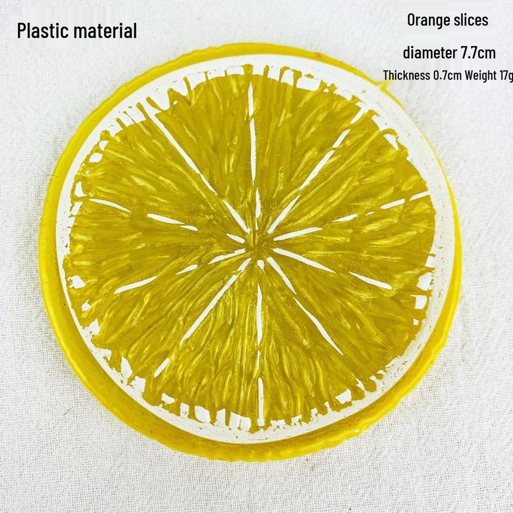 Simulation Fruit Models: Lemon, Orange, Strawberry, and Watermelon Slices for Decoration & Photography Props