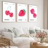 Colourful Rose Funky Dice Strawberry Element Poster Girl Avant-Garde Room Cherry Canvas Painting Modern Home Decor Wall Art