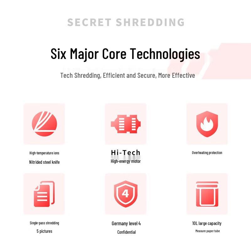 Deli 4-Level Security Desktop Paper Shredder CN plug (adapter included)