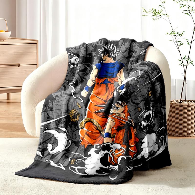 Coperta Dragon Ball Coperta di Flanella Morbida Accogliente Peluche Coperta da Divano Letto Leggera Decorazione per la Casa