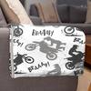 Dirt Bike Blanket Gifts,Ultra Soft Motorbike Throw Blanket| Gifts for Extreme Sports Motorcycle Lover,Motorcycle Blanket Decor for Sofa Bed Couch for