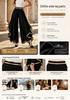 European and American Fashion High-Waisted Layered Chiffon Wide-Leg Pants