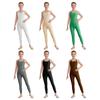 Kids Girls Gymnastics Jumpsuit Sleeveless Adjustable Spaghetti Straps Cross Back Full Body Leotard Ballet Bodysuit Dancewear