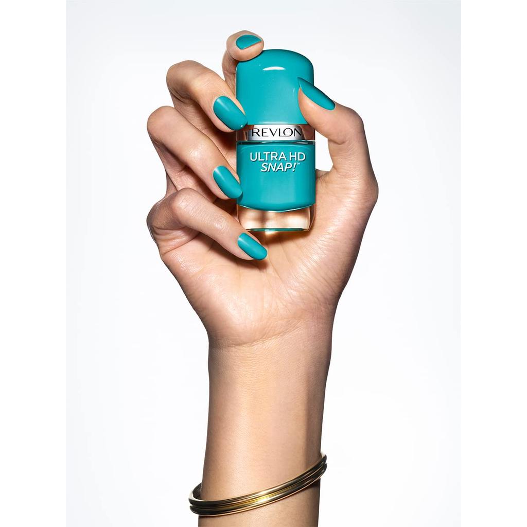 Revlon Ultra HD 004 Blue My Mind Quick Dry Quick Dry Highly Pigmented No Base or Top Coat Nail Color Nail Polish REVLON 8ml Snap! Required!