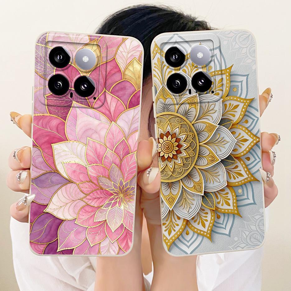 For Xiaomi Mi 14 Pro Case Cool Owl Dragon Painted Cover Soft Silicone Matte Phone Case For Xiaomi 14 Pro Mi14 5G Back Cover Bags