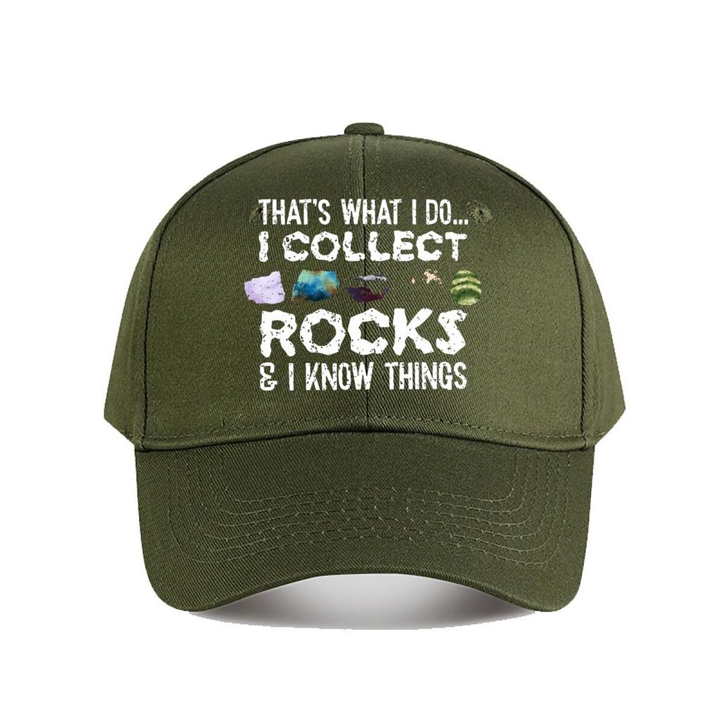 Funny Rock Collector Graphic Baseball Cap Fashion Unisex Sunhat Womens Outdoor Sports