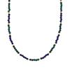 S925 Sterling Silver Natural Blue Gold Malachite Nanhong Agate Color Treasure Necklace Female Personality Color Handmade Beaded Versatile