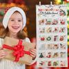 Fabric Christmas Advent Calendar Xmas Wall Decoration Reusable Advent Calendar 2024 with 24 Pockets for Holiday Home Decor