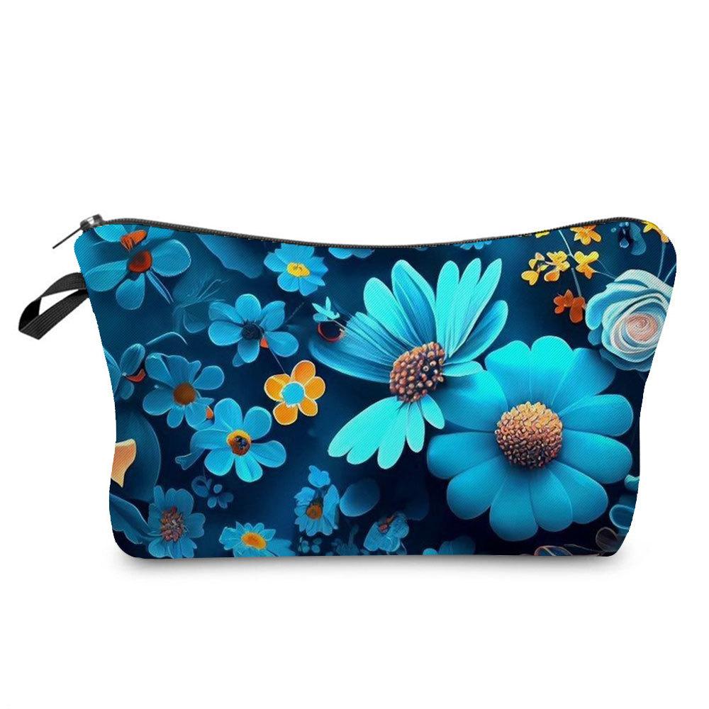 Women Flower Print Cosmetic Bag Toiletries Organize Travel Storage Case  6394 CLE