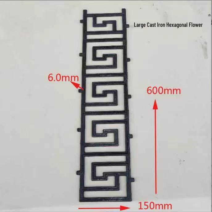 Wrought Iron & Cast Iron Floral Gate with Zinc Steel Guardrail & Metal Archway Accessories