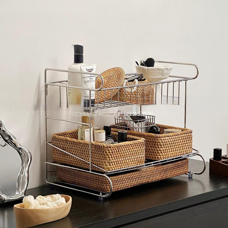 Light Luxury Skincare & Makeup Organizer 304 Stainless Steel