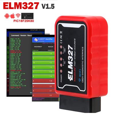 Onarım Aksesuarları OBDII Tanılama Aracı Android/IOS ELM 327 V 1.5 ICAR2 OBDSCAN ELM327 WiFi/Bluetooth V1.5 PIC18F25K80 Çip