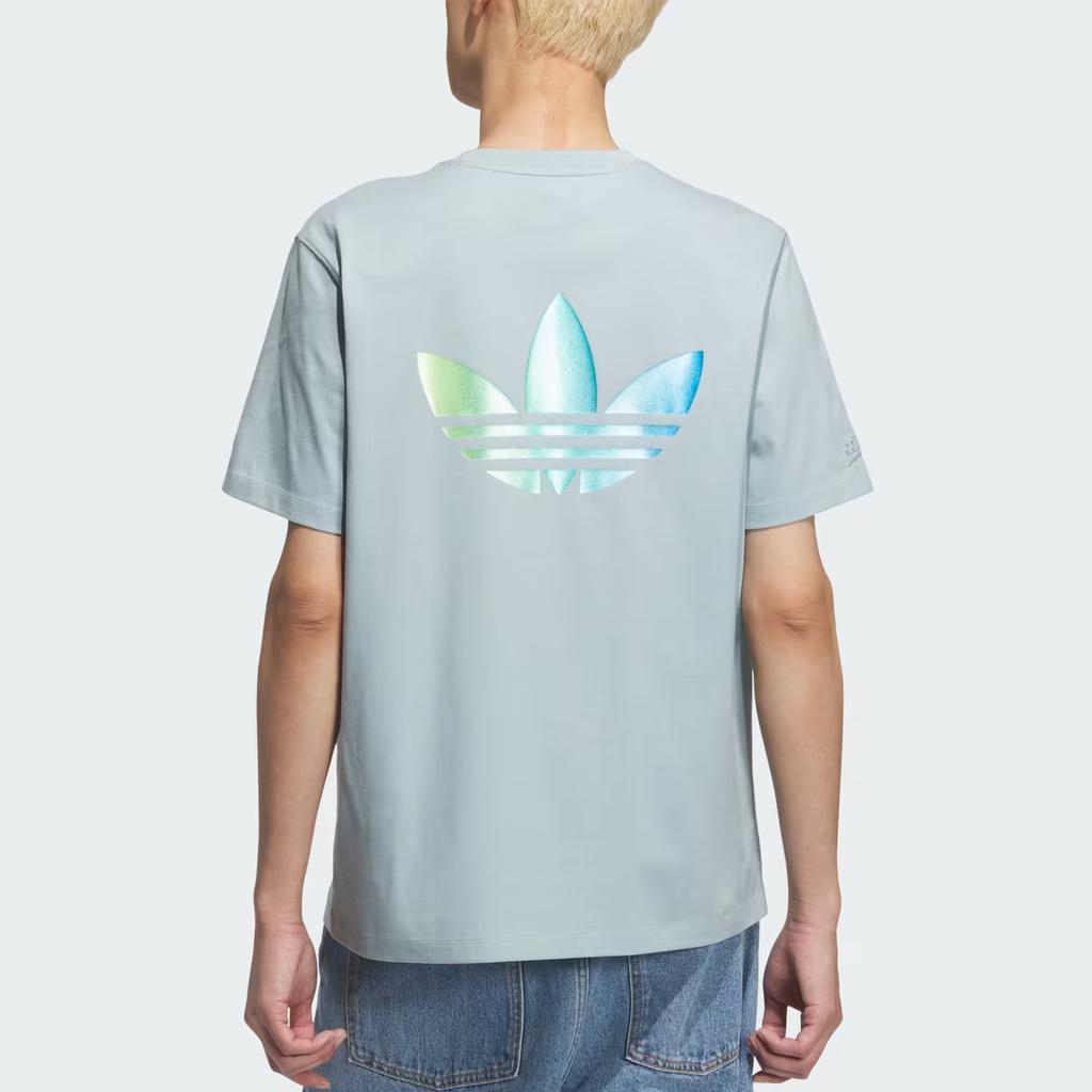 Adidas Originals Soft Comfortable Knitted Simple Short Sleeve Tee Men Tops Magic-Grey KC3122