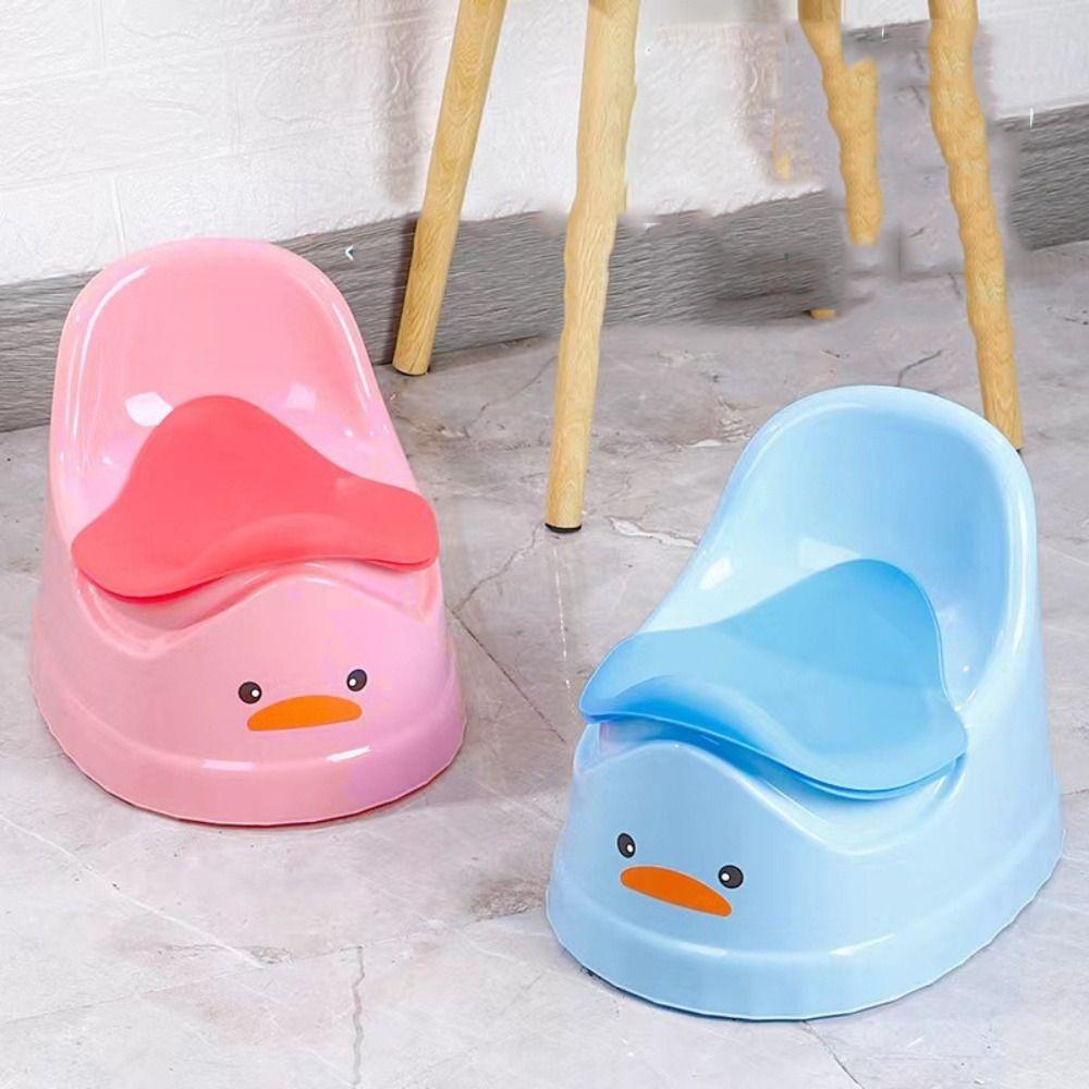 

Cartoon Duck Baby Hygiene Toilet Infant Urinal Basin Urination Plastic Pot Baby Urinal Car Travel синій