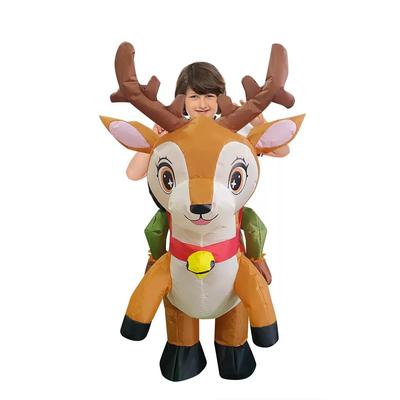 Lalapala Christmas Santa Kigurumi Funny Inflatable Sizes Cute Inflatable Santa Claus Costume with Perfect for Cultural School and Parties One Size