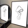 1pc Don't Forget Your Roots Art Cactus Sexy Mushroom Poster Self-adhesive Art Waterproof Paper Sticker Wall Decor