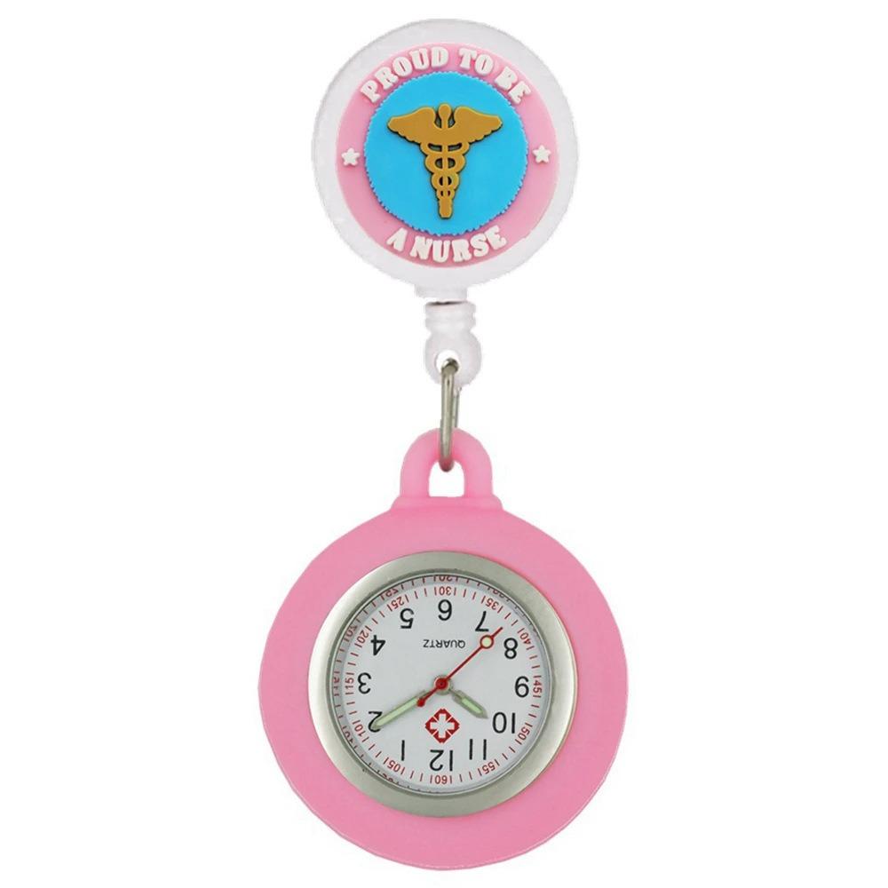Retractable Clip Hang Clock Silicone Pocket Watches Wholesale FOB Pocket Watches Unisex
