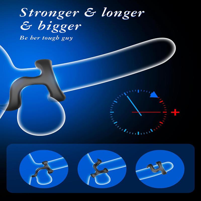 Penis Ring Silicone Cock Rings Delay Ejaculation Scrotal Binding Ball Stretcher Erection Enhancing Lock Cockring Sex Toy for Men