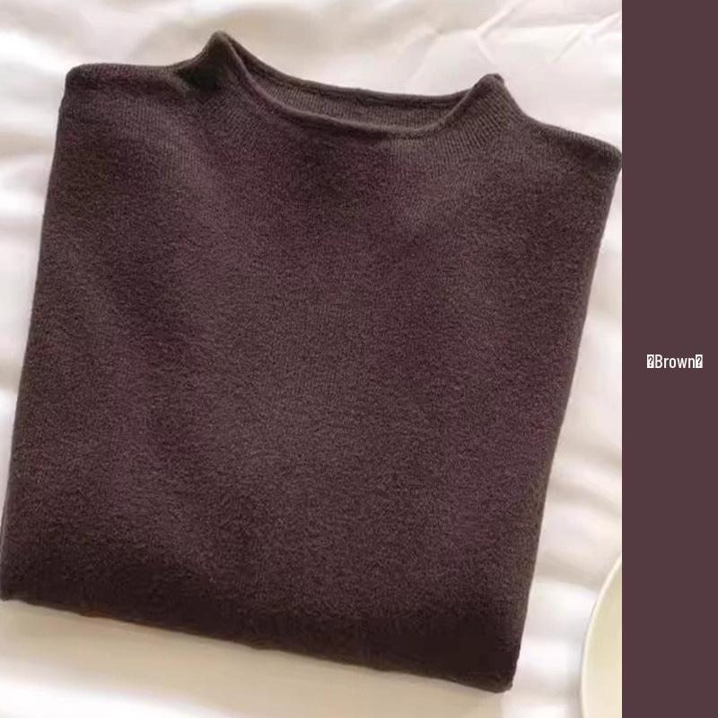 Women's Pink Knit Sweater - Korean Style, Early Autumn 2025 Collection