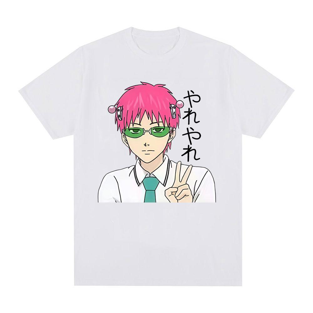 Japanese Anime The Disastrous Life of Saiki K TShirt Unisexga Saiki Kusuo T Shirt Casual Cotton Oversized Tshirts Tops Streetwear