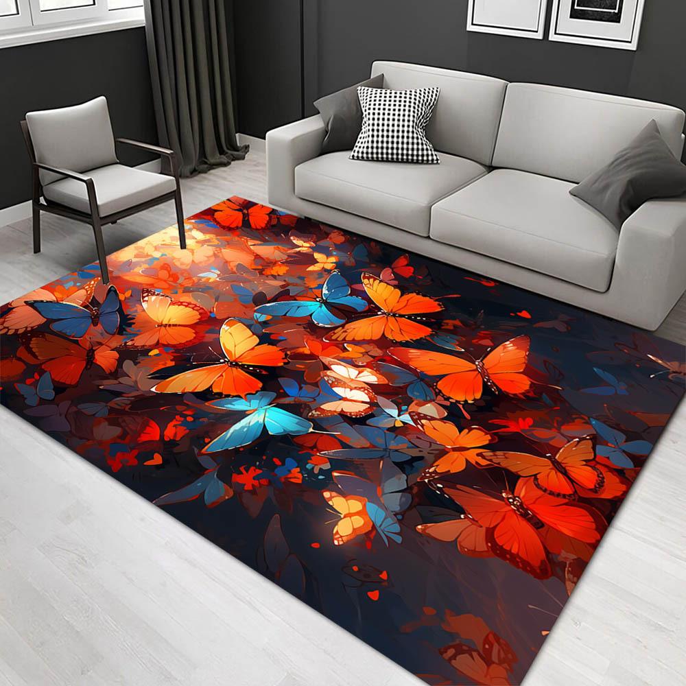 

1pc 2079470260 Pattern Carpet, Area Rug For Living Room Bedroom Room Bed Chair Laundry Entryway Corridor Yard Non-slip Outdoor Camping Rug F 60cm by 90cm