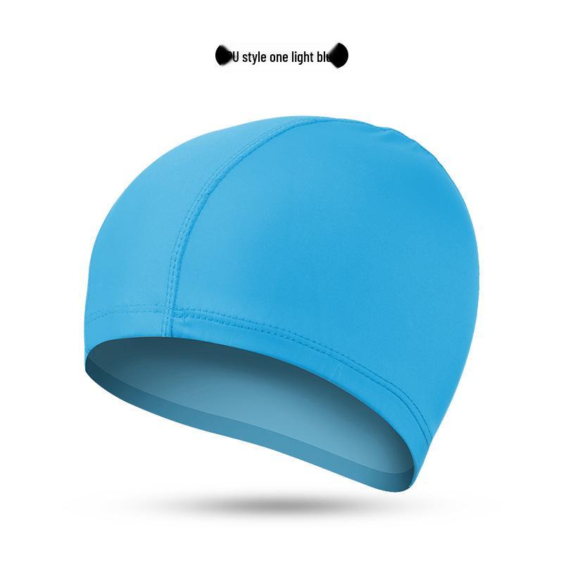 Unisex Plus Size Waterproof Swim Cap with Ear Protection for Long Hair