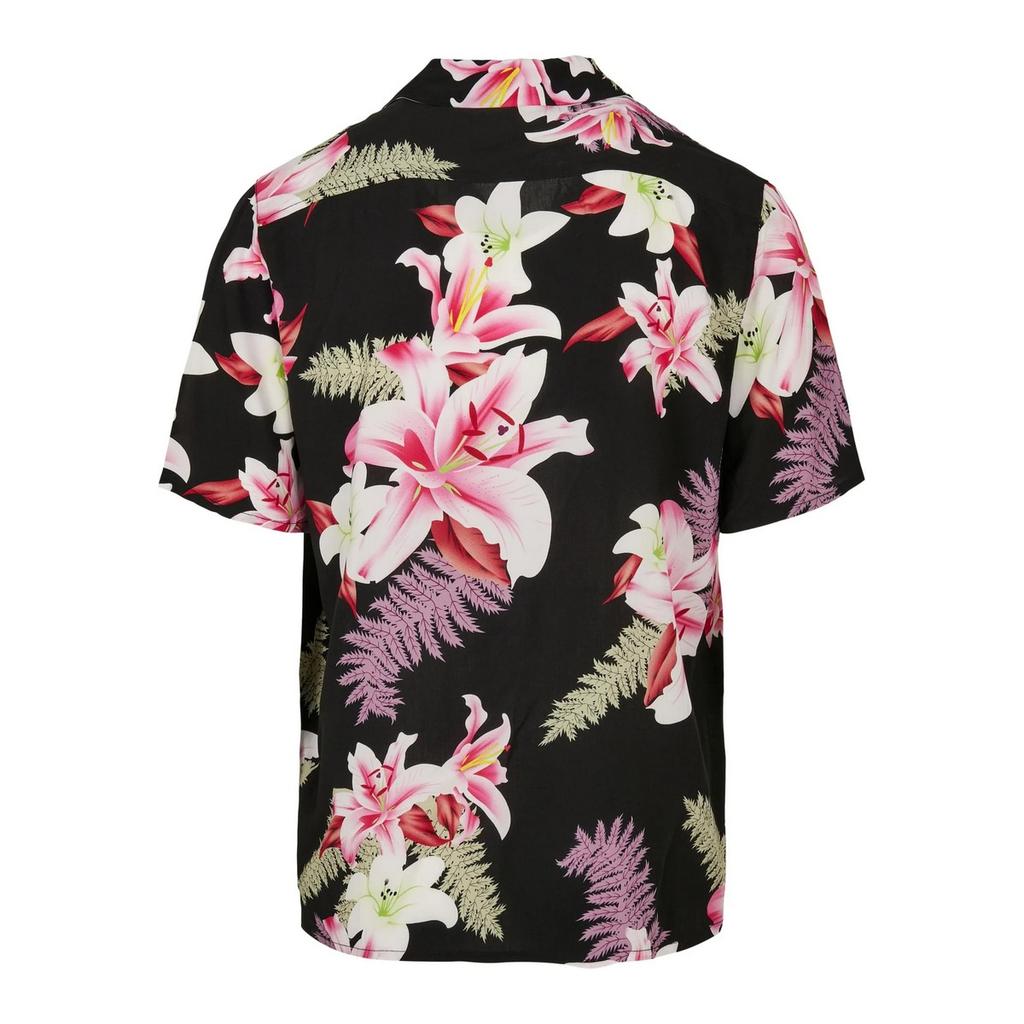 Urban Classics Mens All-Over Print Viscose Resort Shirt
