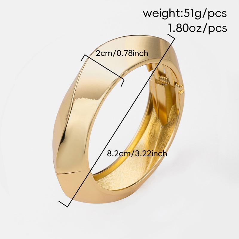 

Fashion Accessories: Glossy Spring Opening Bracelet, Glossy Metallic Wind Bracelet, Round Hand Ornament