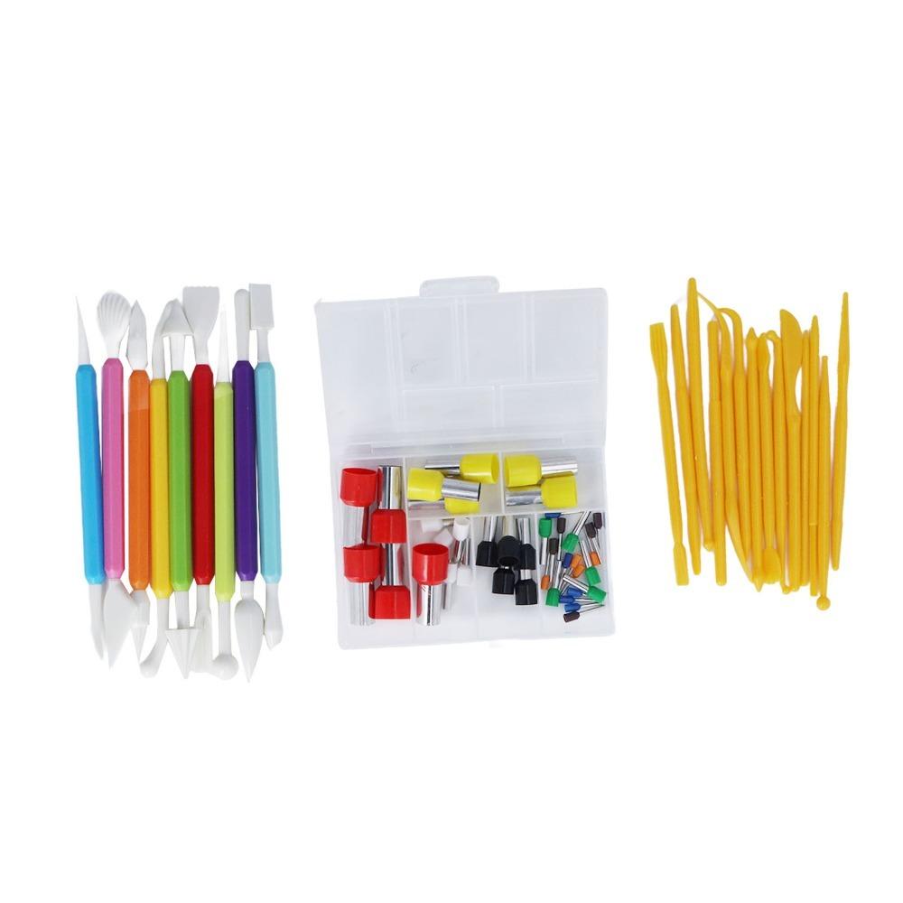 61pcs Plastic Clay Cutters Polymer Clay Cutters Set Mould Clay Cutter Complete Set Circular Cutter DIY Clay Cutters светло-серый