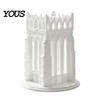 Medieval Style Pencil Holder Gothic Pen Holder, Cathedral Makeup Brush 3D Printed Church Architecture Desk Organizer Organizer, Vanity Storage Cup for