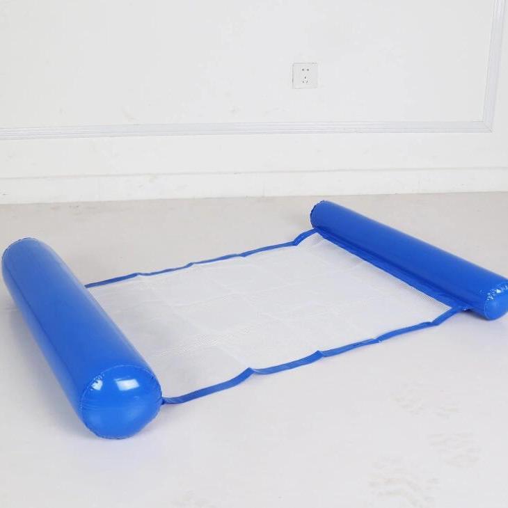 Inflatable Floating Pool Raft Lounger - Foldable Swimming Ring Bed