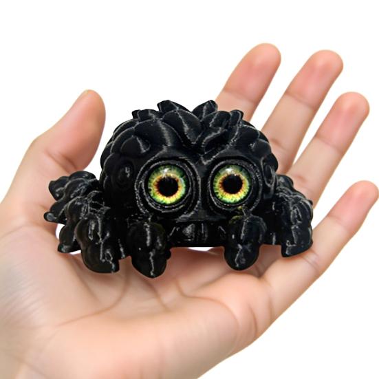 Halloween 3D Printed Spider Figurine Movable Joints Spider Figure Fidget Toy Articulated Spider Model Decoration Home Office Desktop Ornament