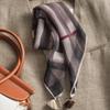 Handmade 71 cotton and linen red geometric square scarf silk scarf women's Korean neck protection small scarf thin headscarf velvet scarf