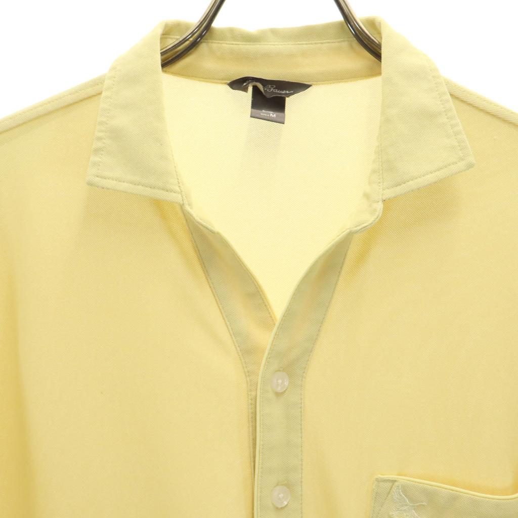 EDDIE BAUER Kurzarm Skipper Farbe Polohemd M Gelb Outdoor Herren Gebraucht