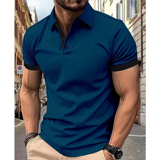 Frühlings- und Sommer-T-Shirt Herren Kurzarm Freizeit-Oberteil Mode-Poloshirt